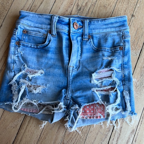American eagle hi-rise shortie shorts size 00 like new - Picture 6 of 6